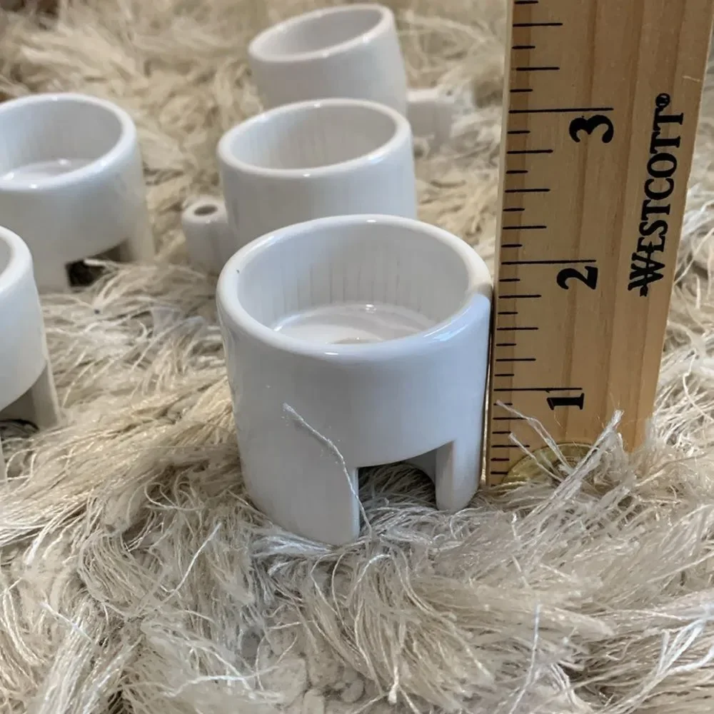 Scandinavian Ikea Varmeljushallare Interlocking Ceramic Tea Light Candle Holders